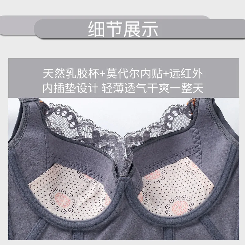 النساء الصدرية رقيقة Underwire رفع حجم كبير الملابس الداخلية قابل للتعديل الثدي تلقي الحد الأدنى الصدرية 75 80 85 90 B C D E #5