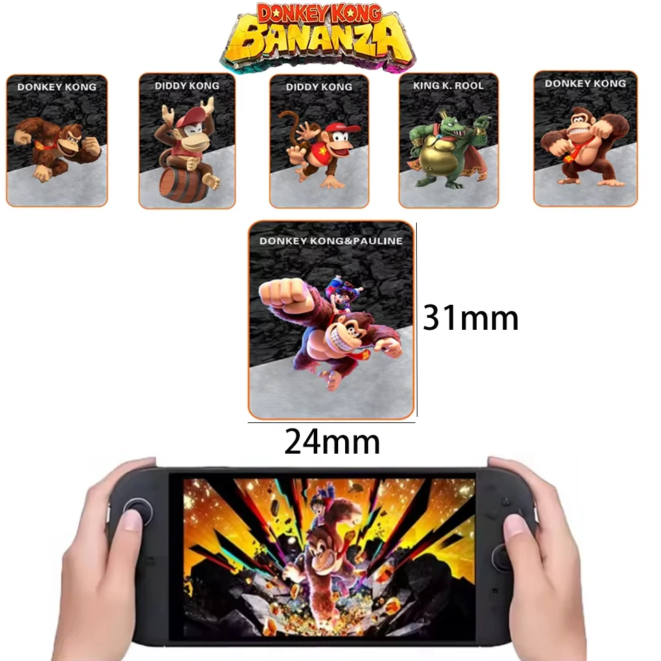Nintendo 3D Donkey Kong Banana Power Switch 2 Mini Amiibo Baolin Diamond Pauline King Kong Sugi Senxi Jogo Coleção Cartão