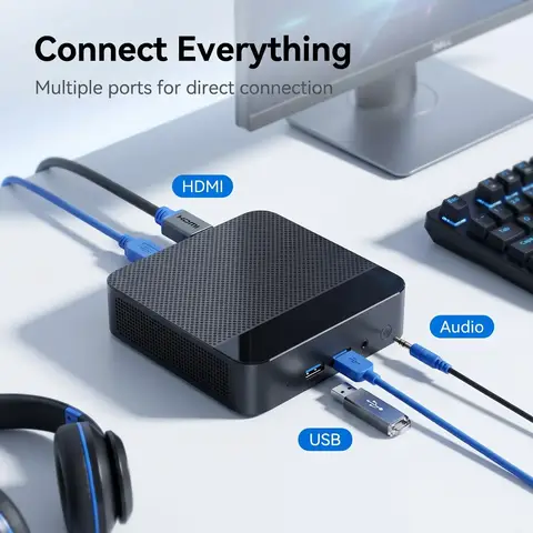 Portable Intel i9 Mini PC Computer  1/2TB SSD Intel Core i9 8950HK  Mini Pc 3-screen display 4K HD Desktop Computer