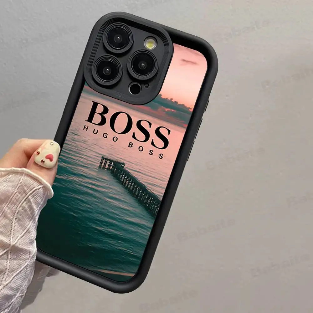HUGO BBOSSES coque de téléphone coque de téléphone pour iPhone 17 Air 17 16 15 14 13 12 11 Plus Pro Max TPU Silicone souple