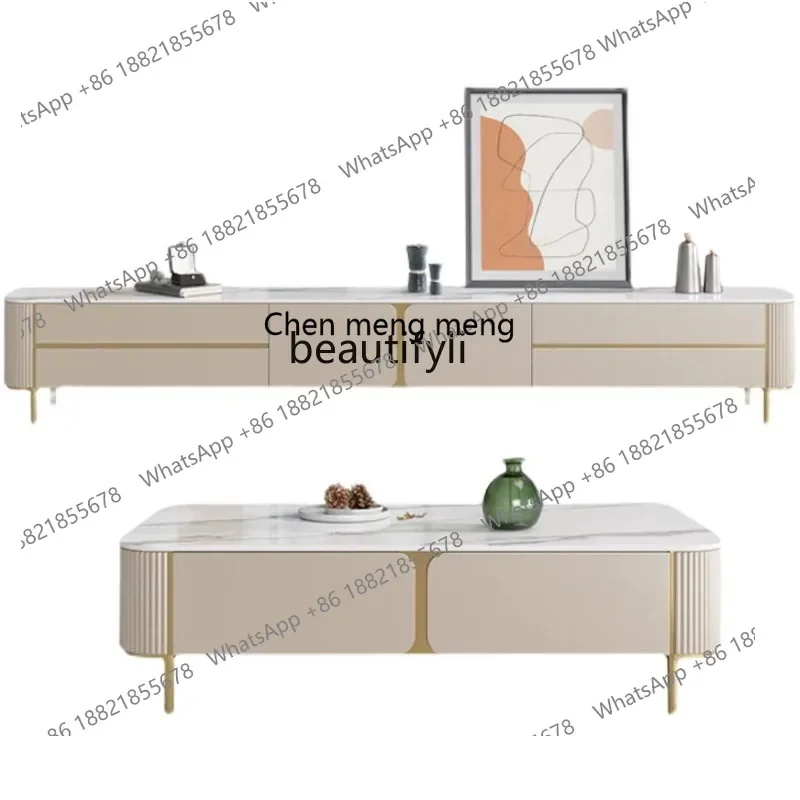 

X CQYAmerican light luxury TV cabinet coffee table combination simple modern living room small apartment floor cabinet