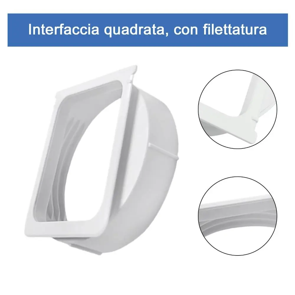 Vent Hose Coupler Air Conditioner Hose Connector PVC Snap-On Structure Exhaust Pipe Clamp Ring Secure Connection White