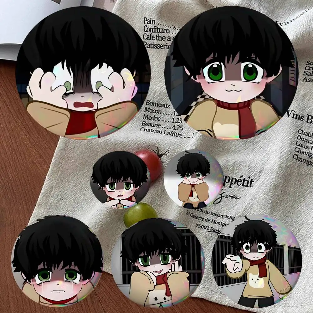 Terrible Mouse Anime Robbie Round Badge Lapel Pin Backpack Clothing Jewelry Accessories Gift Brooch