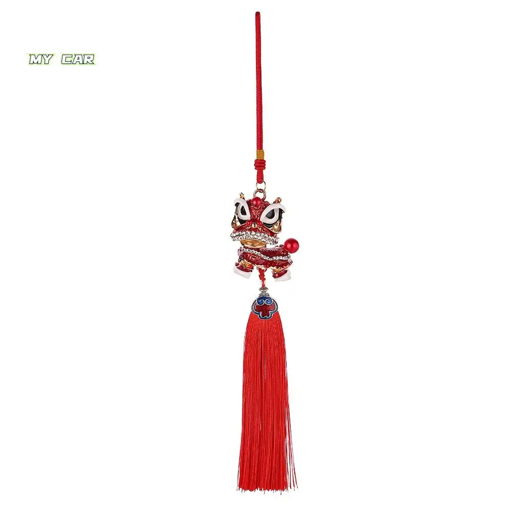 

Tassel Lion Dance Creative Ornaments Lucky Chinese Style Lion Dance Car Pendant Cartoon Ancient Mascot Lion Wake Keychain