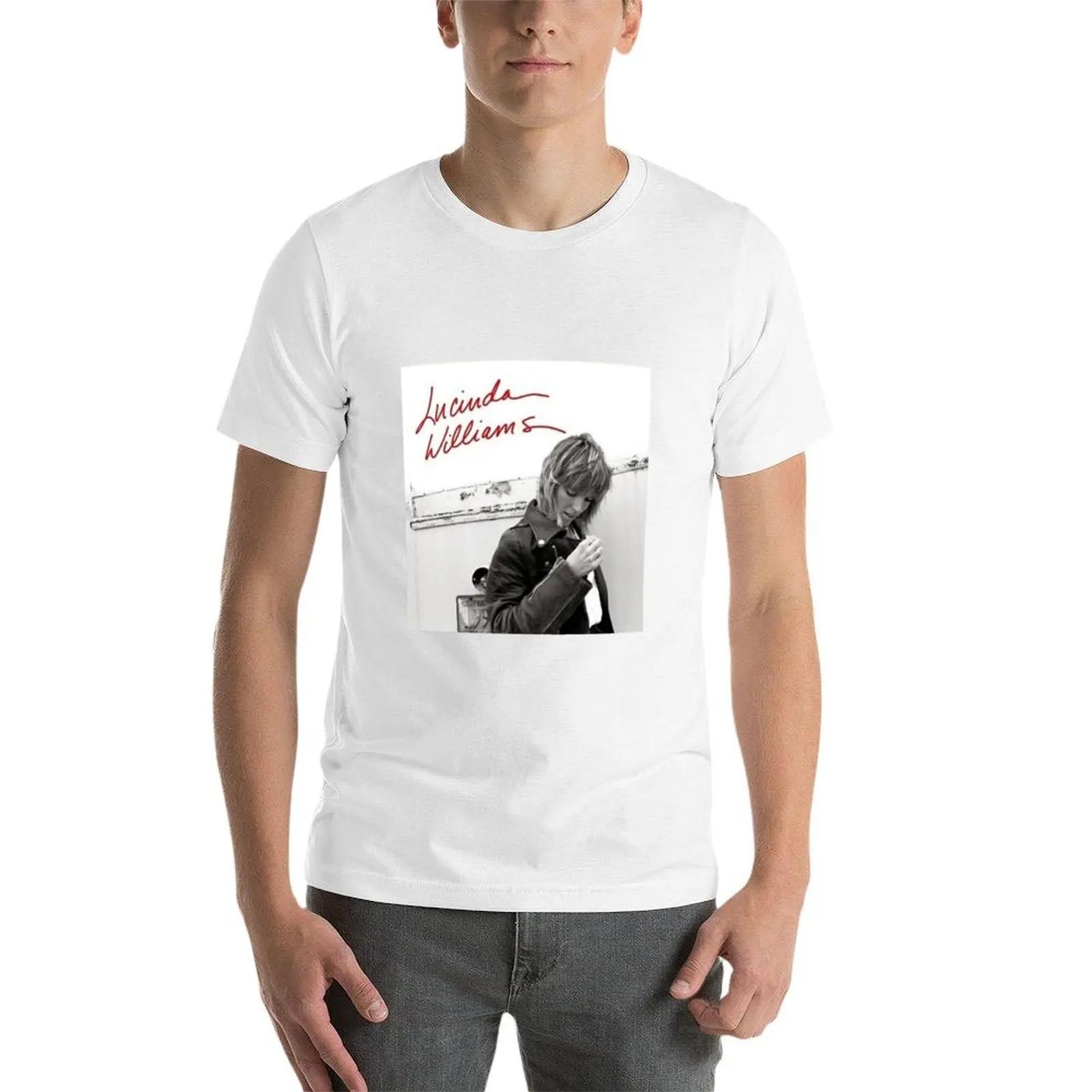 lw09 لوسيندا ويليامز تي شيرت تي شيرت مصمم تي شيرت مخصص طباعة تي شيرت للرجل سليم تي شيرت مجسم