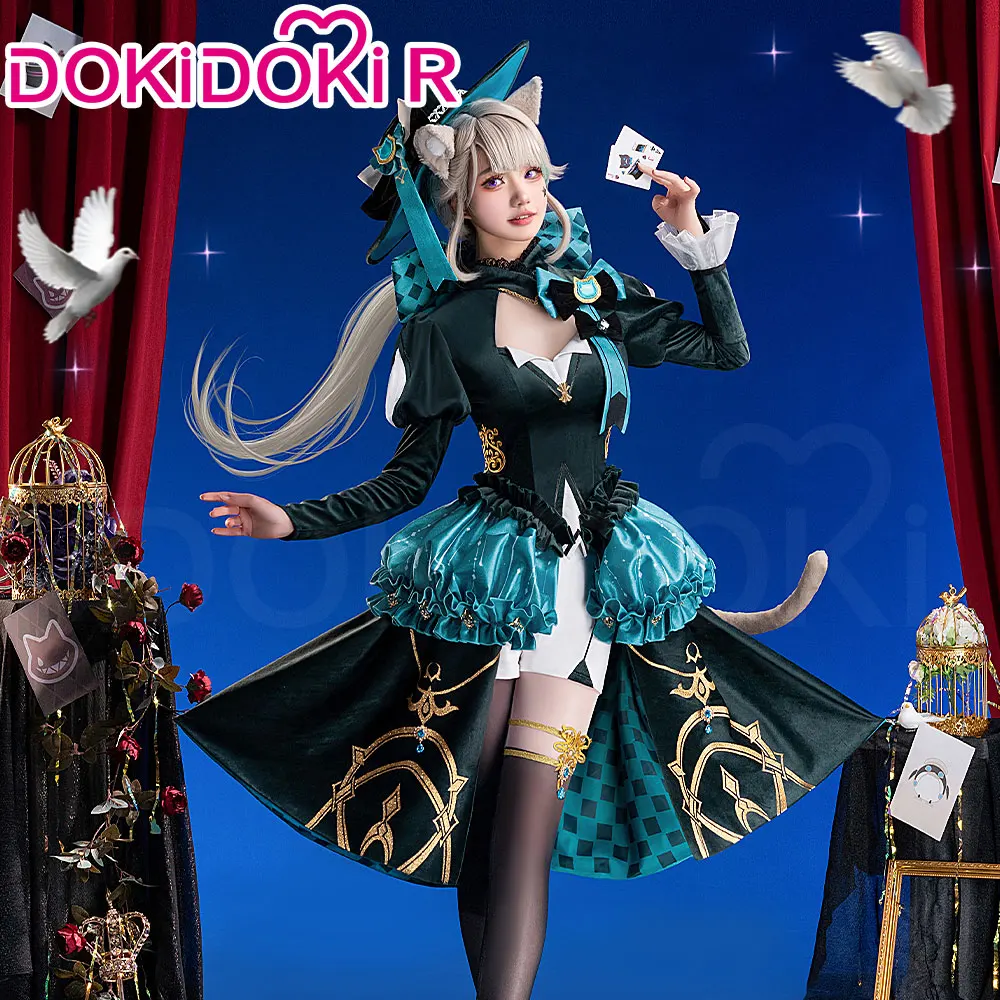 Lynette Doujin Cosplay Costume Game Genshin Impact Cosplay DokiDoki-R Female Cute Doujin Dress Lynette Magic Night Cosplay