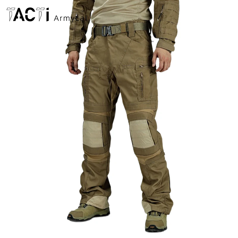 Pantalones Cargo impermeables para hombre, pantalones tácticos de combate, entrenamiento militar, múltiples bolsillos, resistentes al desgaste,