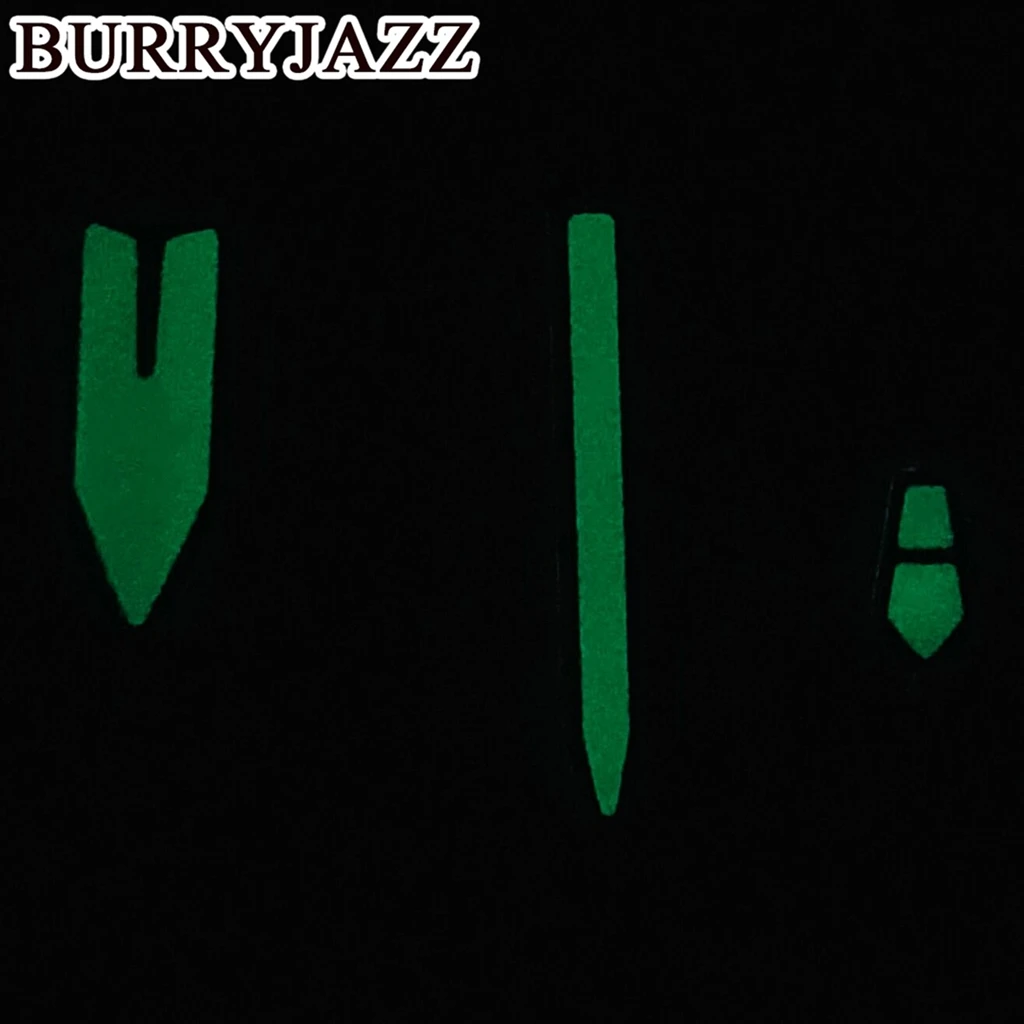 BURRYJAZZ NH35 NH36 NH38 7S26 7S36 4R35 4R36 Wskazówki zegarka Czarne szare wskazówki Zielone świecące akcesoria do zegarków Wskaźnik