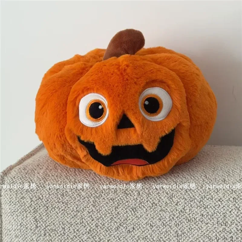 

Kawaii Orange Pumpkin Plush Toy Halloween Funny Face Pumpkin Stuffed Doll Soft Throw Pillow Gift For Festival Decor Cartoon