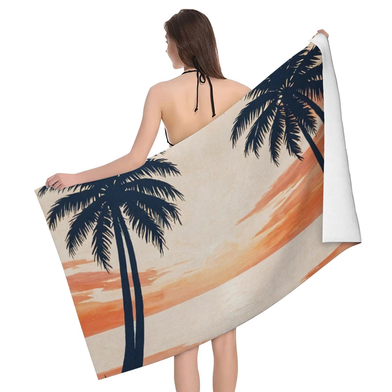 Home bath towels for the body towels bathroom quick drying microfiber beach man large sports towel Fruit plant boho simple ins