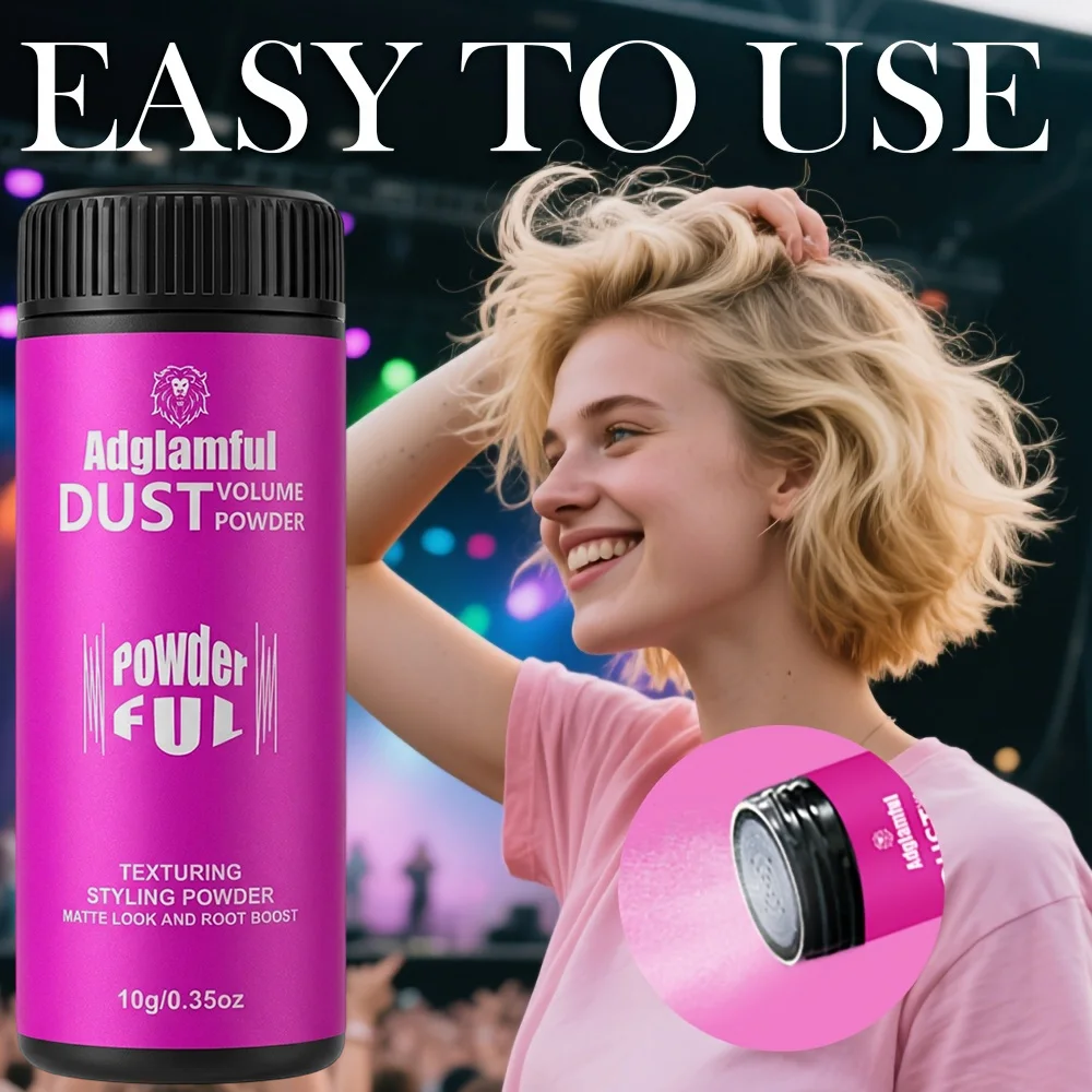 Adglamful 10g Hair Volumizing Powder Oil Control Breathable Lightweight Fluffy Powder for Roots Lift & Long Lasting Texture view 4