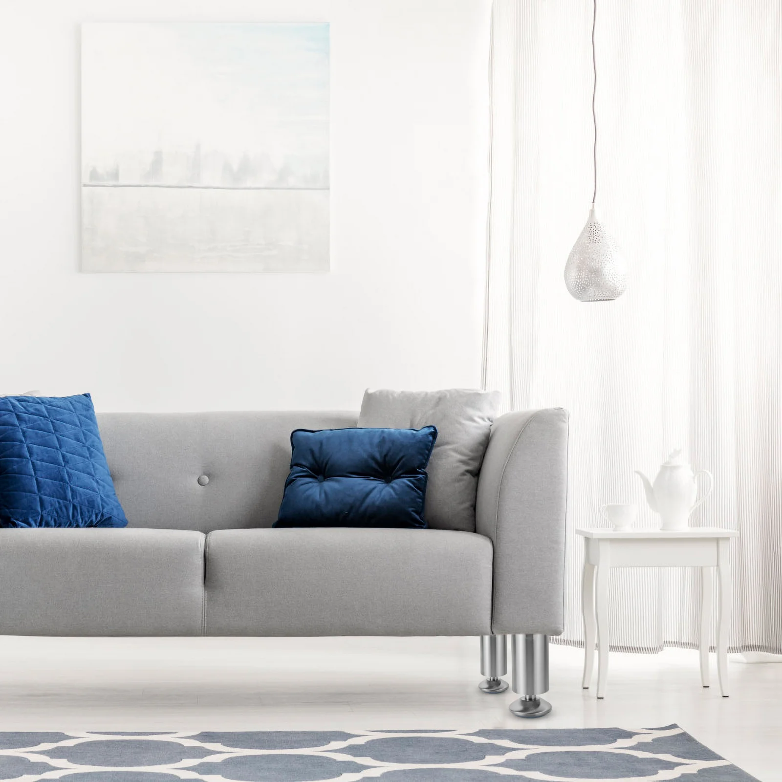 

4Pcs Stainless Steel Furniture Feet Adjustable Cabinet Sofa Legs Anti-Slip Durable Vacuum Coated Polished Non-Fading