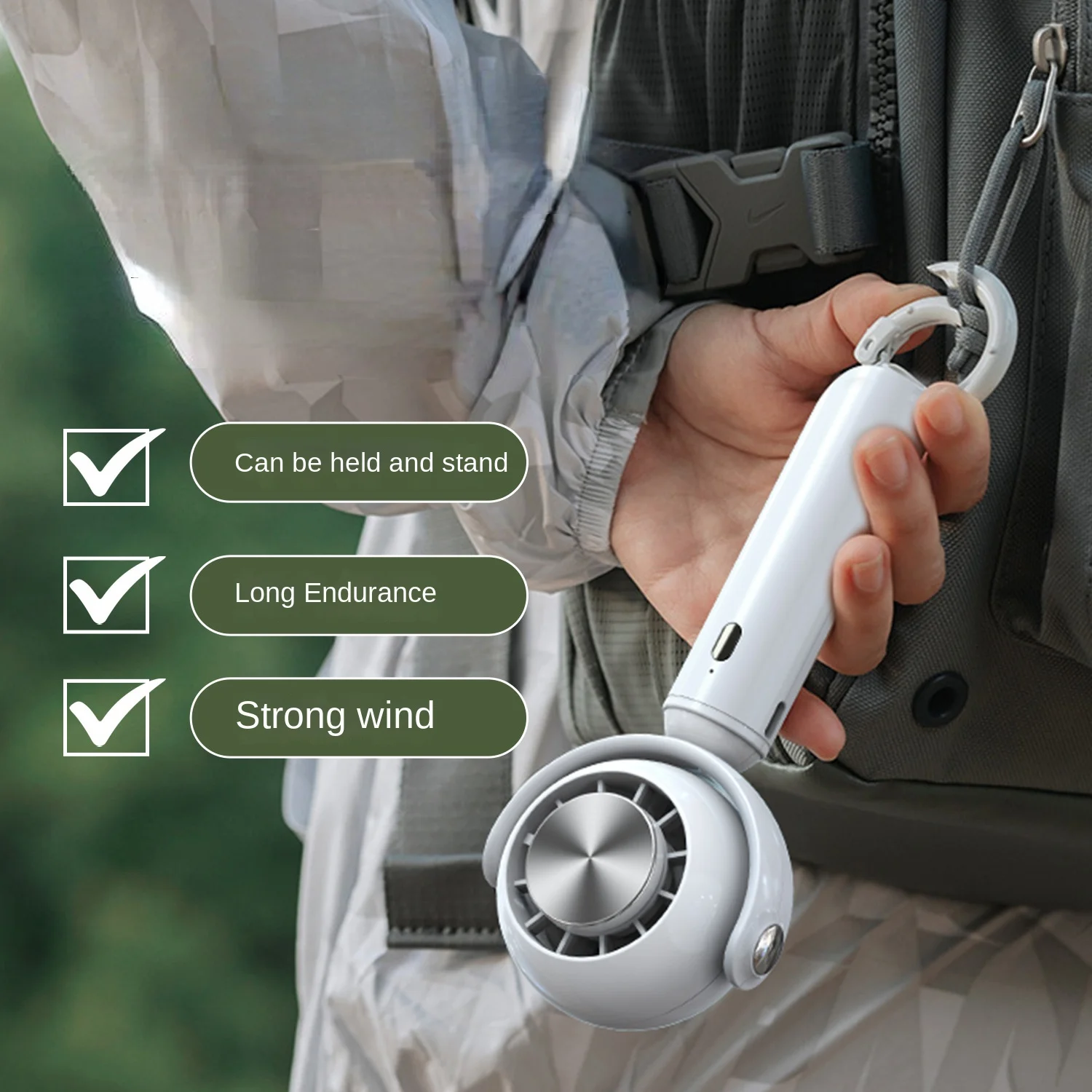 Ventola da tavolo portatile per attività all'aperto con raffreddamento a semiconduttore e Mini ventola ricaricabile per bambine