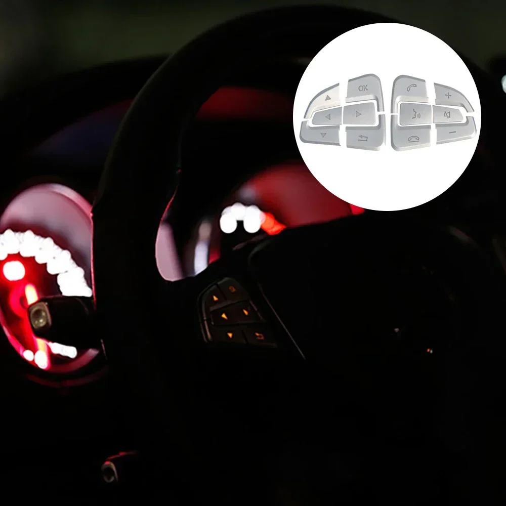 

Car Steering Wheel Switch Audio Control Button Cover Trim for Mercedes Benz GLC A B C M G SL GL GLA CLA GLK SLK CLS