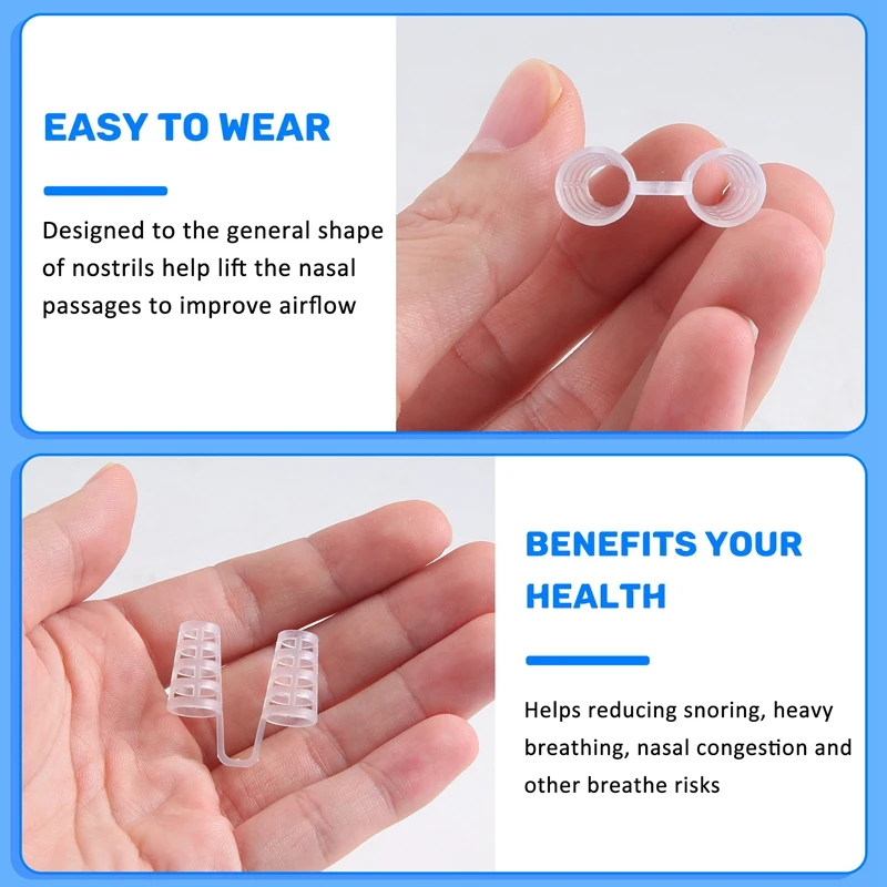 8 Pcs Anti Snoring Nose Vents Anti Snore Devices Nasal Dilators Easy Sleep Solution Breathing Aids To Heavy Congestion Relief Co