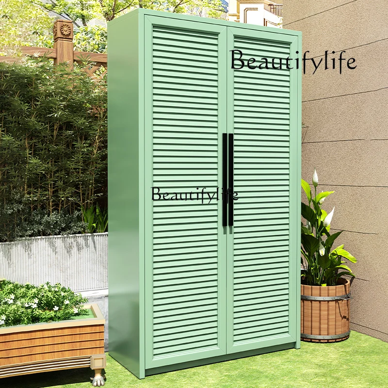 

Aluminum alloy outdoor villa garden entrance large-capacity locker courtyard balcony locker sundries storage