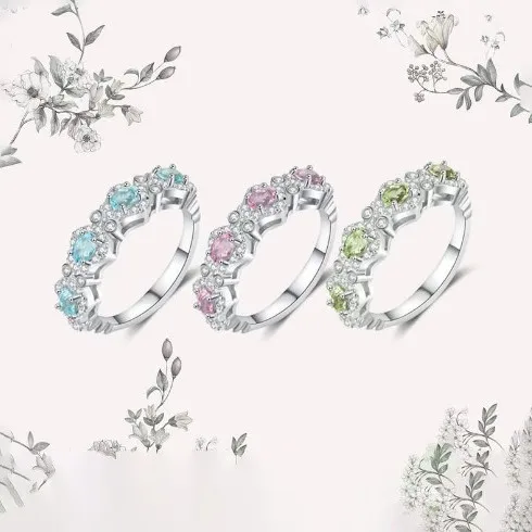 Anillo de piedras preciosas Topa de turmalina de oliva de alta imitación de la serie Loulan japonesa, anillo de lujo ligero literario Retro de nicho para mujer