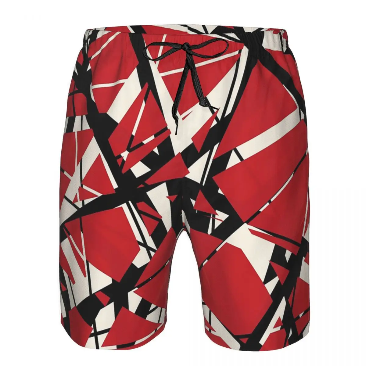 

EVH Authentic Stripes Design (red) Trunks Beach Board Shorts Casual Quick Dry Swim Summer Men Pants