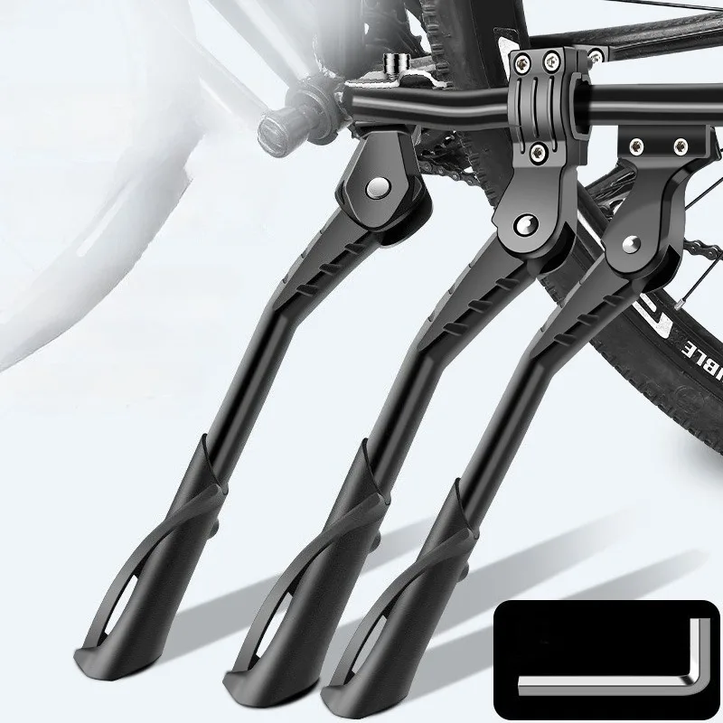 

Adjustable Bicycle Kickstand Aluminium Alloy MTB/Snow/Folding Bike/Electric Vehicle Bicycle Side Footrest 24-29 Inch