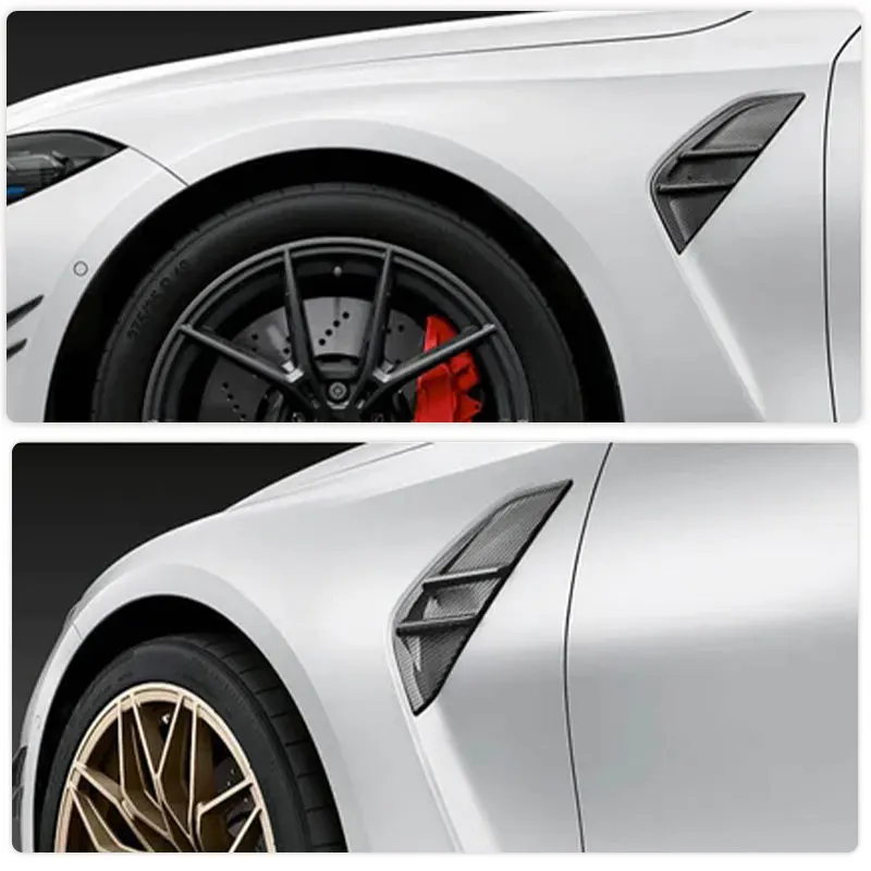 

Car Front Air Vent Trims for BMW G80 M3 Sedan 2021-2023 Prepreg Dry Carbon Replacement Side Fender Air Vents Cover Trim
