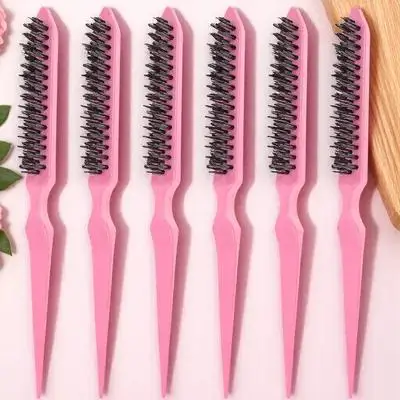 

6pcs Three Row Teasing Brush For Women Salon Professional Hairdressing Pin Tail Comb Detangling Brush Styling Tool