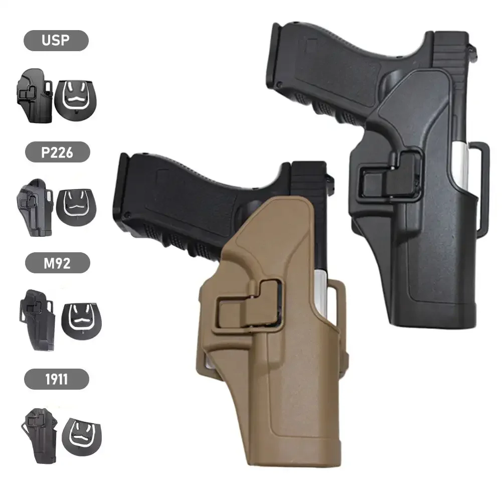 Tactical Gun Holster for Glock 17 19 M9 Colt 1911 Sig Sauer P226 HK USP Airsoft Belt Holster General Hunting Pistol Case