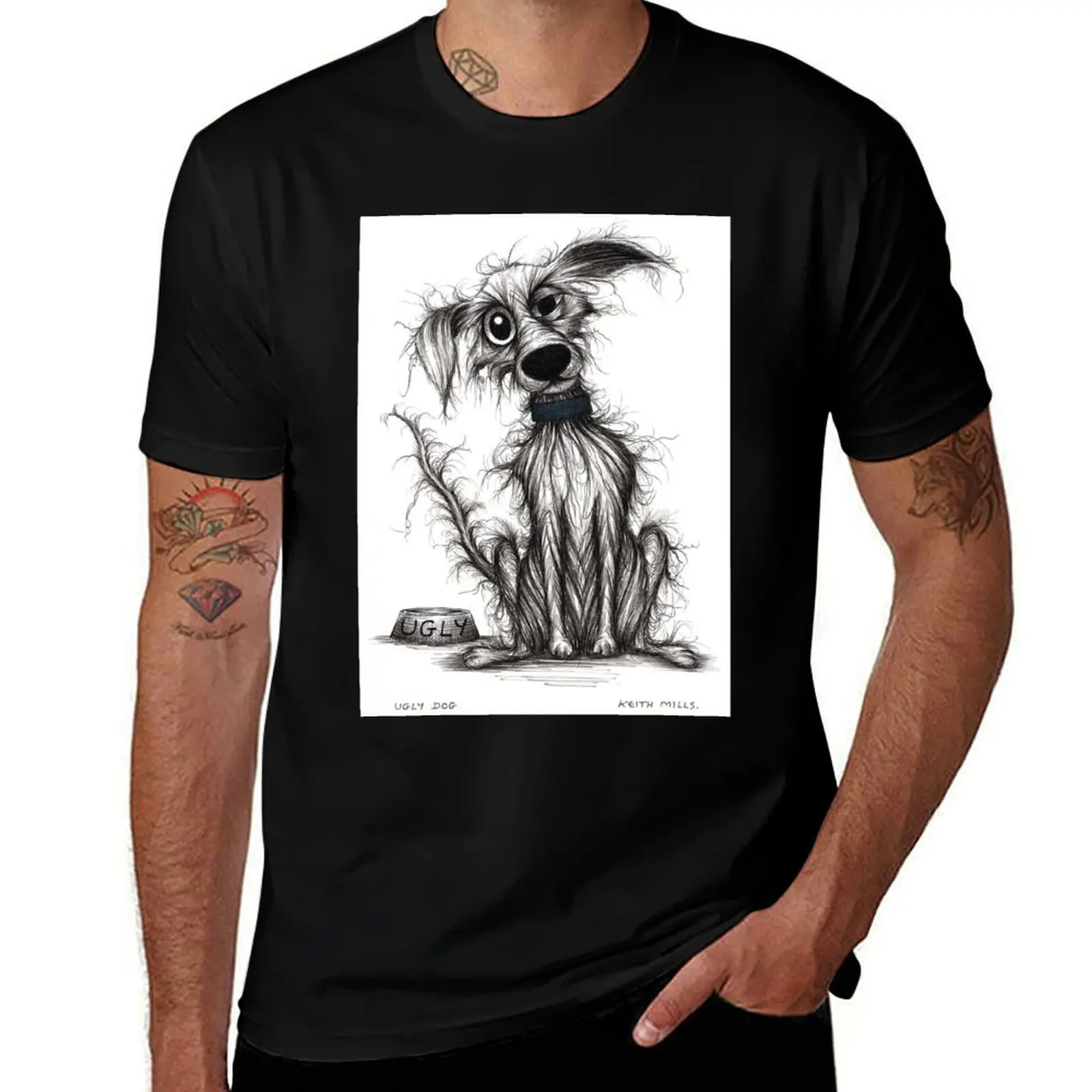 

Ugly dog T-Shirt blacks summer tops Aesthetic clothing mens designer clothes