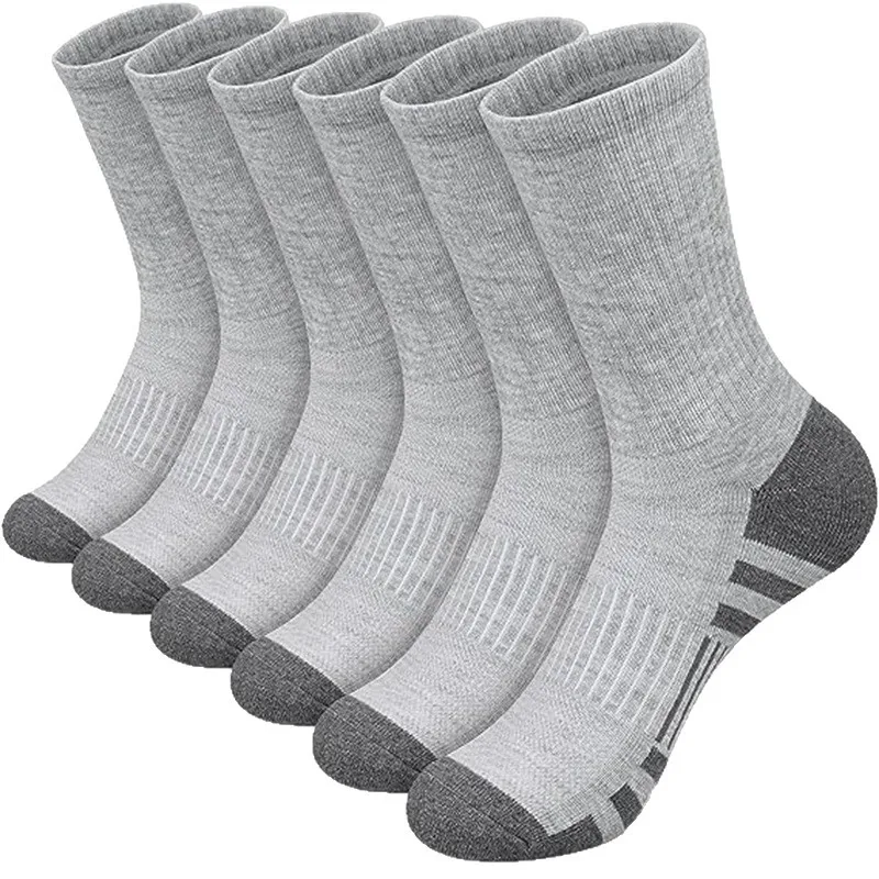 

3 пары мужских спортивных носков из полиэстера, 24,5-27 см, впитывающие пот, без запаха, легкие, с увеличенным сопротивлением, вентилируемые, для занятий спортом, работы и домашнего использования