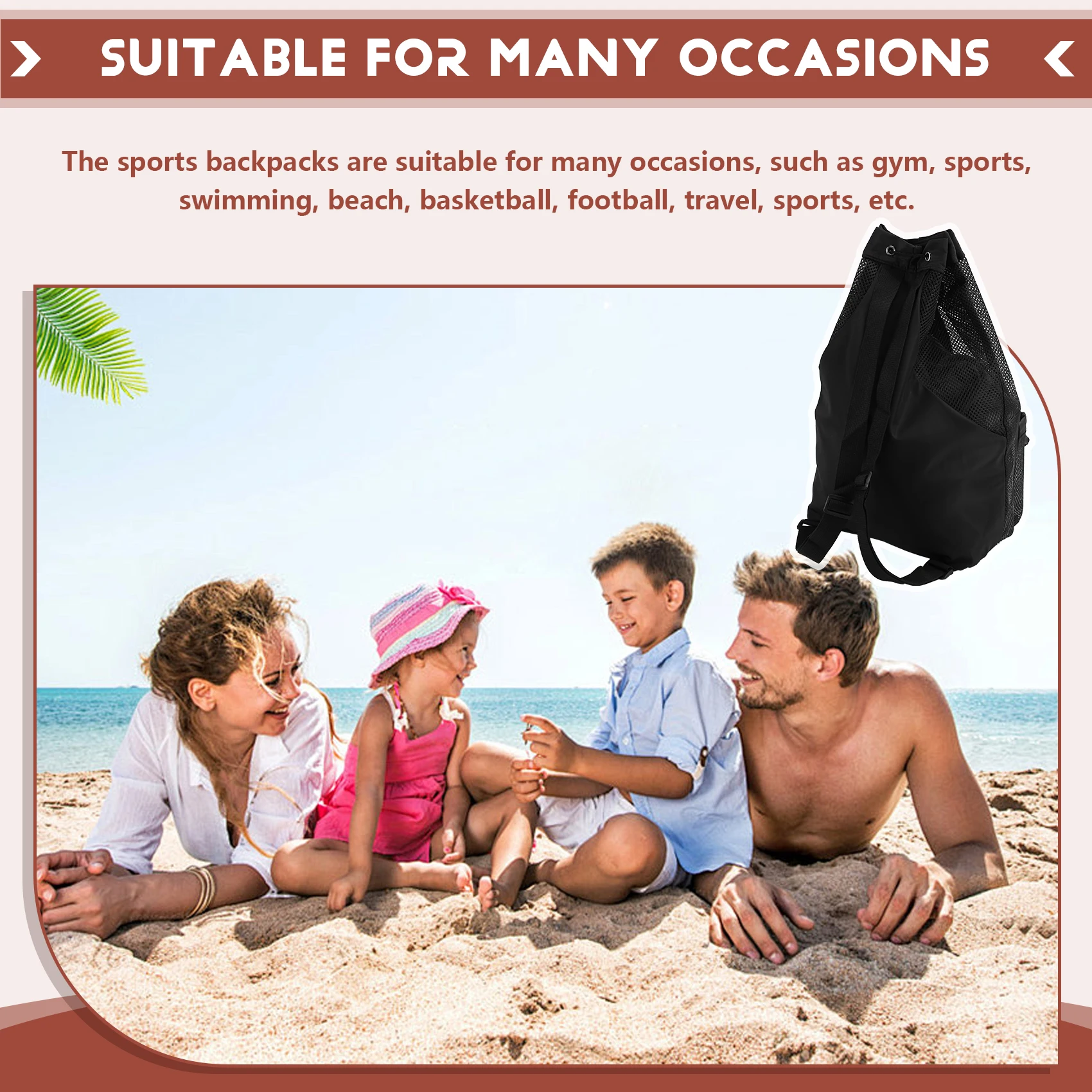 NALFI-Gym กระเป๋าสําหรับสระว่ายน้ํากีฬาชายหาดตาข่ายกระเป๋าเป้สะพายหลังสําหรับผู้ชายผู้หญิงนักว่ายน้ําออกกําลังกายเกียร์กระเป๋า