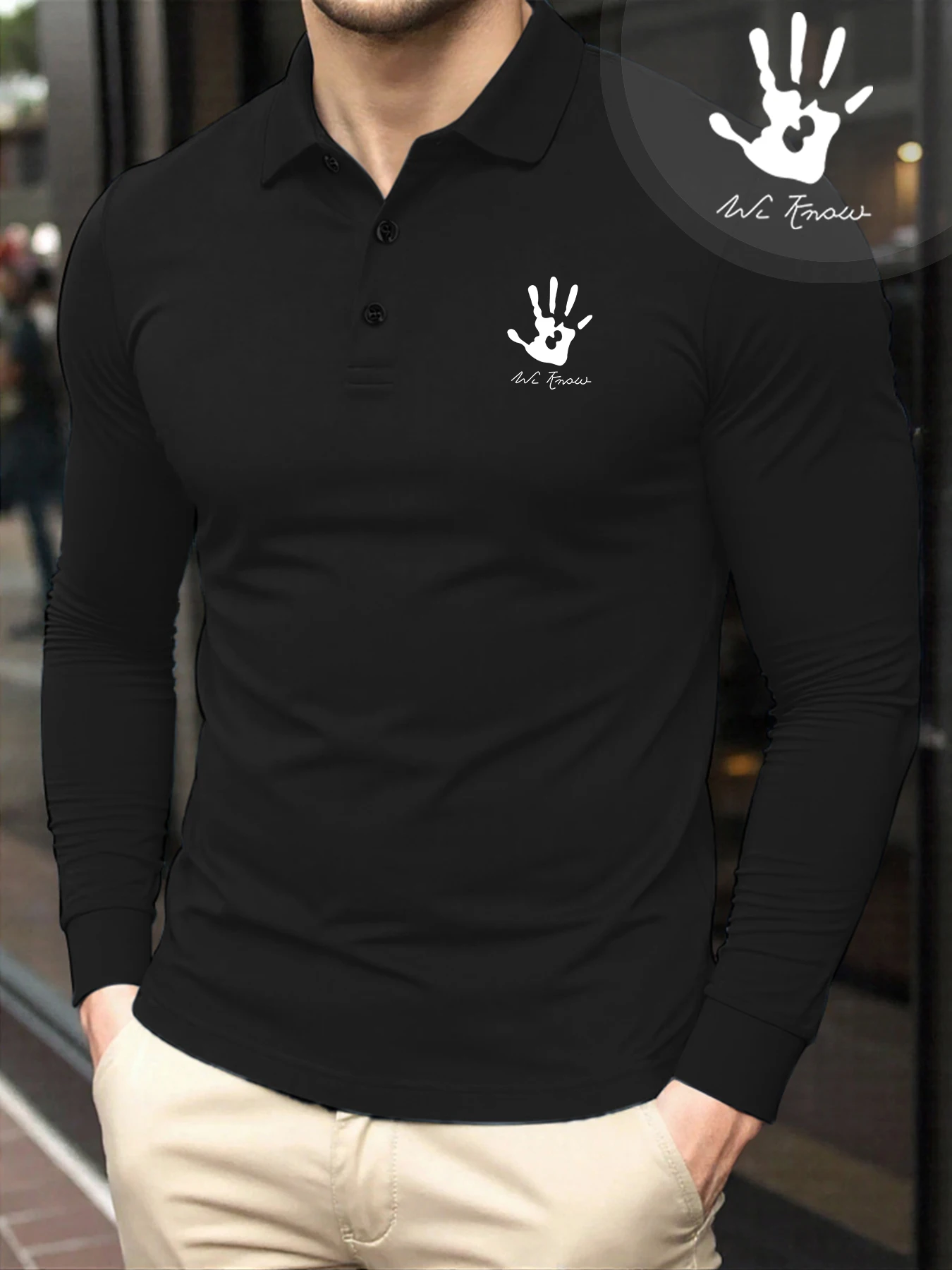 

Creativity Palm Print New Fashion Golf Shirts Mens Comfortable Hip Hop Polo Shirt Autumn Casual T-Shirt Soft Commute Clothes