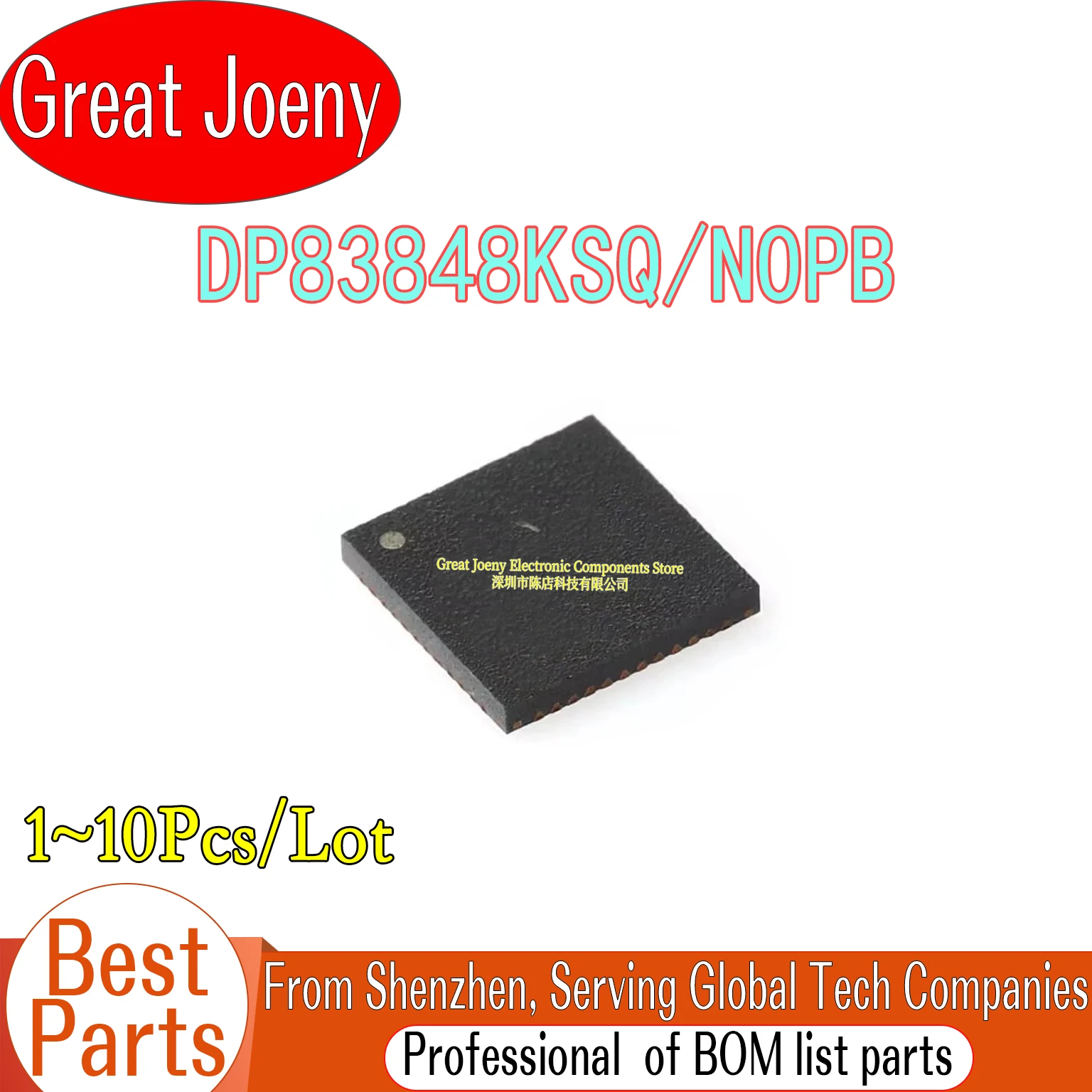 (1-10 Piece)100% New 83848KSQ DP83848KSQ/NOPB DP83848KSQ DP83848 IC Chipset WQFN-40