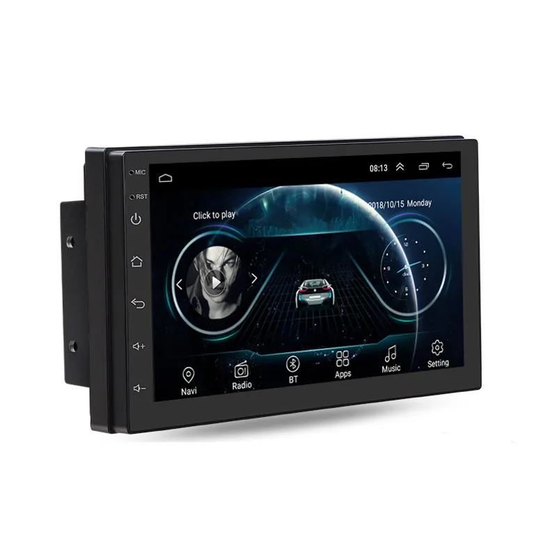 Android Car Radio 2 Din 7 Inch Mirror BT Music Smartphones Link GPS Box Hand-Free Wifi 4K Video Play Toyoto DVD Car Player