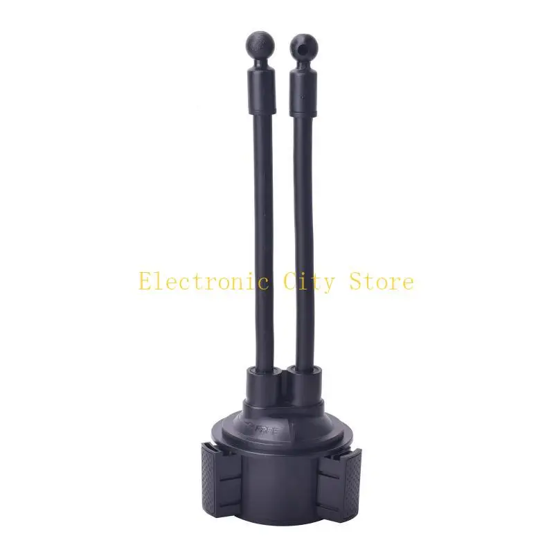

Dual Cup Holder Stable Universal Phone Cradle 360° Rotatable Plastic Mount 1pc HU8D