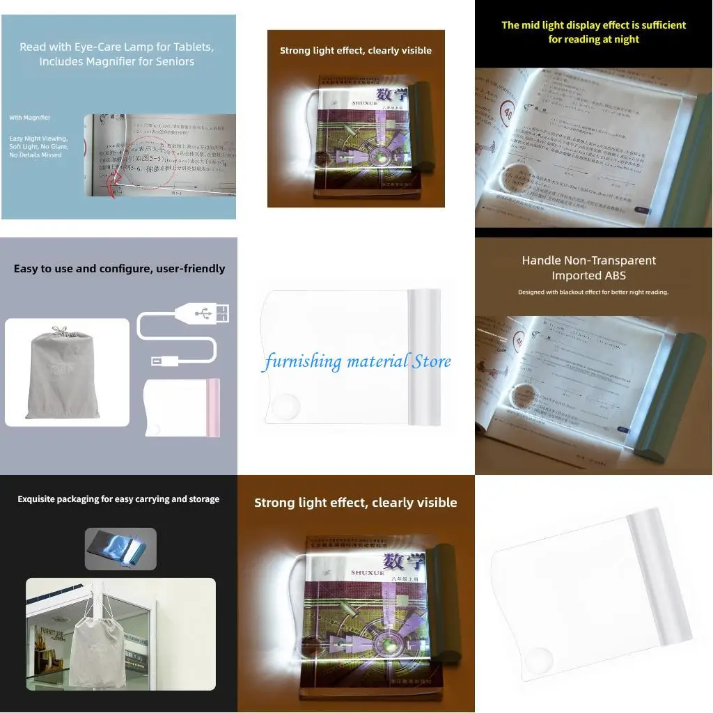 

Y5GD Operation Flat Reading Light Rechargeable 2200mAh 4 Level Light