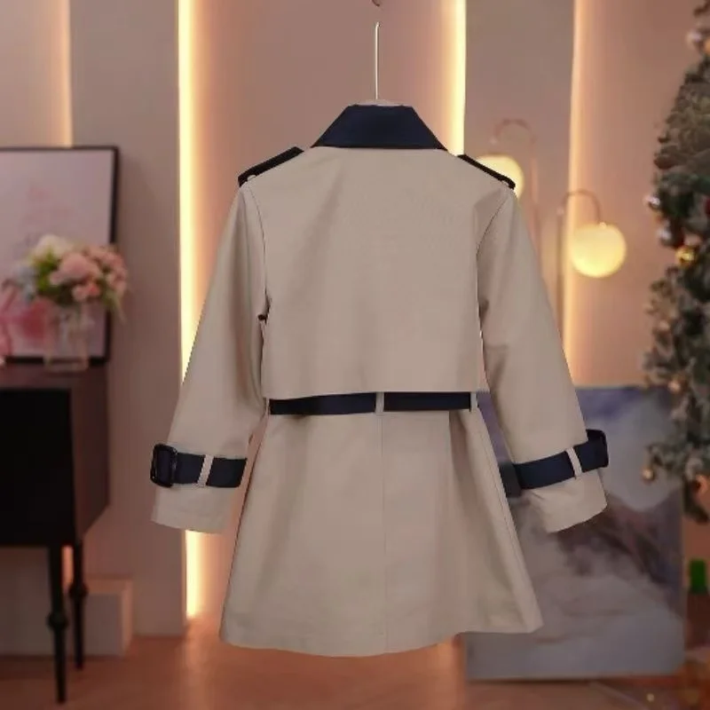 

Girls' Windbreaker Spring and Autumn 2026 New Style Children's Baby Coat Vest Skirt Two-piece Set Princess Style 110-160CM