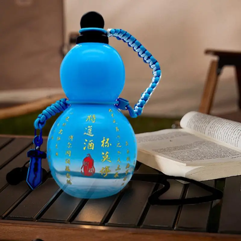 Gourd Bottle Eye-catching Gourd Style Water Bottle Travel Gym Screw Top Leak Proof Sport Jug Chinese Retro-Inspired 28oz For