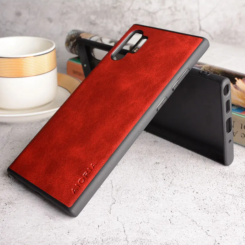 Case for Samsung Galaxy Note 10 Plus Lite coque Luxury Vintage TPU leather Skin cover for samsung note 10 plus case funda capa