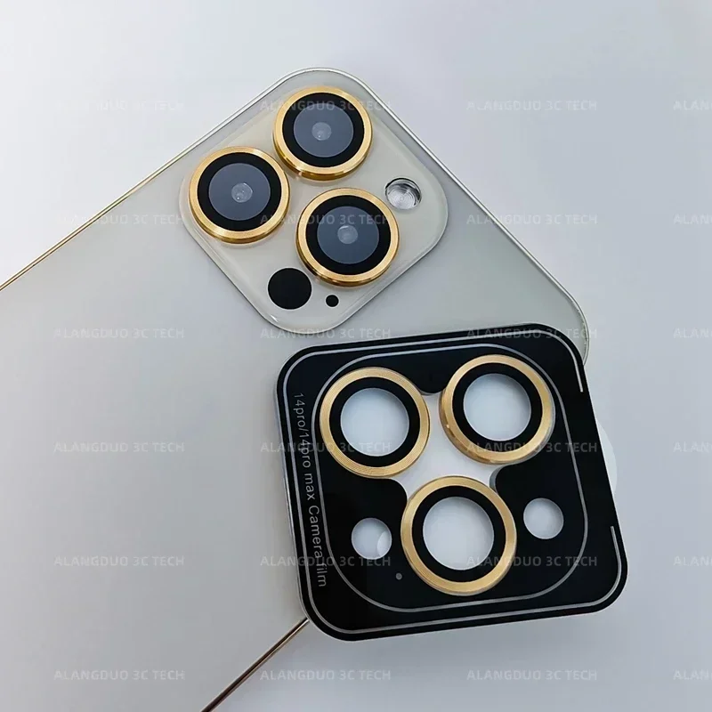 

2-3Pcs Camera Lens Protector For IPhone 16 15 14 13 Pro Max 16 Plus Full Cover Lens Ring Protective Glass Cap Easy Installation