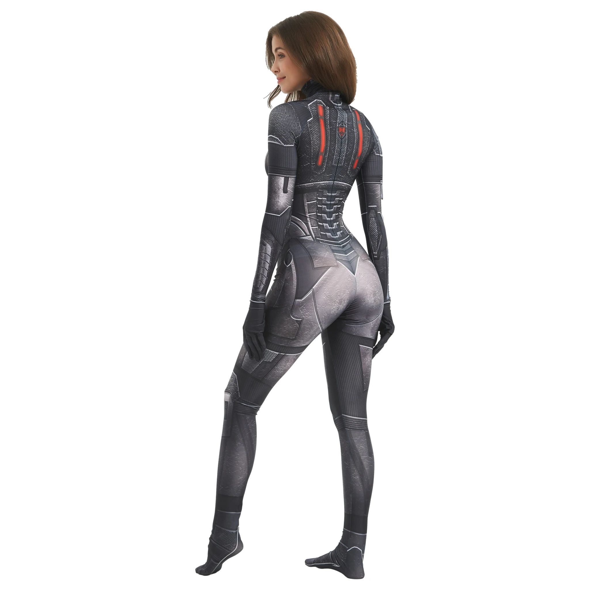 Mass Effect Shepard Cosplay Costumes Femshep Halloween Costumes for Women Female Shepard Bodysuit Zentai Party Spandex Suit