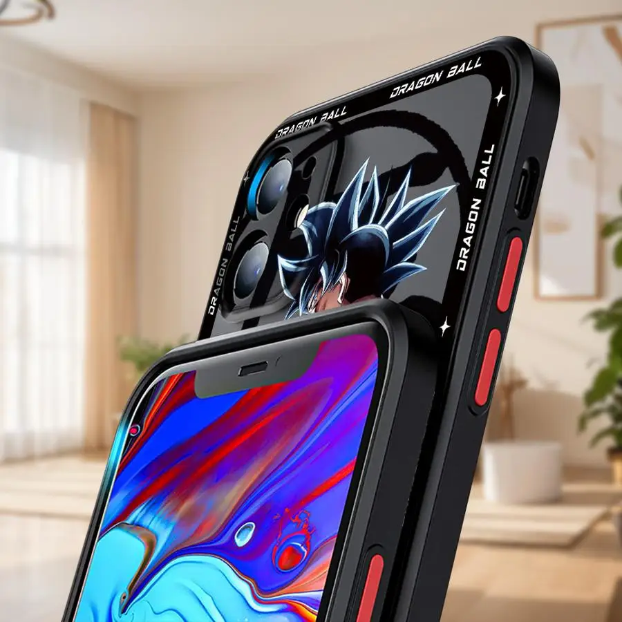 Soft Edge Case for iPhone 13 Mini 11 11 Plus 16 12 15 Pro MAX 14 XS 8 7 SE XR 16 Plus 12Pro 14Pro Hot Blooded Anime Goku view 6