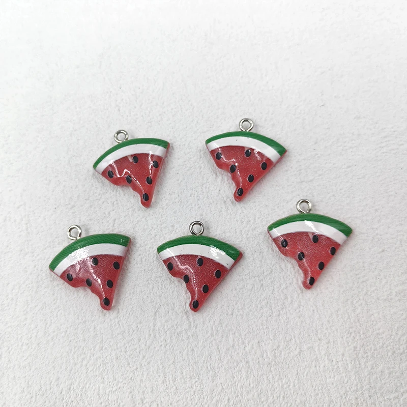 10pcs European Simulated Watermelon Charms for Jewelry Making Handmade Fruit Pendants Crafts DIY Earring Keychain C503