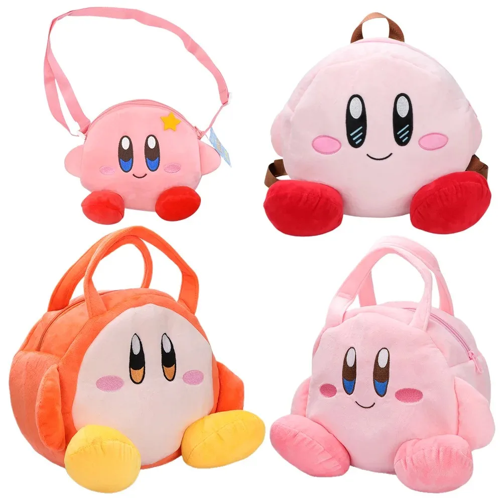 Плюшевая сумка на плечо со звездой Кирби Waddle Dee, мягкая школьная сумка, рюкзак, милые периферийные товары для игр в стиле аниме, подарки на день рождения