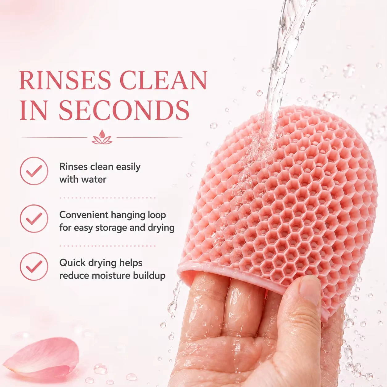 Exfoliating Bath Glove Honeycomb Body Scrubber Deep Cleansing Shower Mitt Soft Massage Sponge for Dead Skin Removal