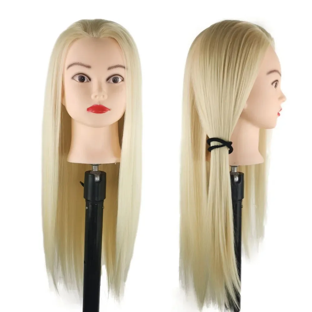 

26"inch Long 7Color Hair Training Head Doll Model Hairdressing Clamp Stand Dummy Practice Mannequin