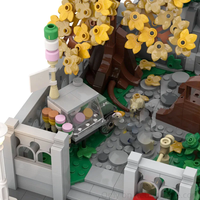 Moc ビルディングブロック中国風庭園建築技術モジュールビルディングブロックフェスティバルギフト子供のおもちゃ DIY セット
