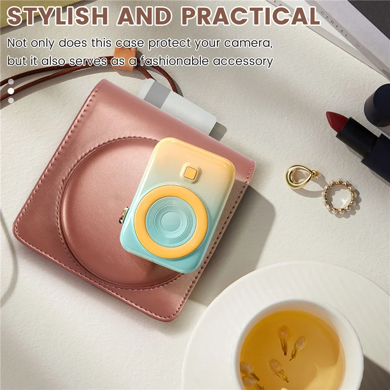 -حقيبة كاميرا ABC مع حزام كتف قابل للتعديل حقيبة كاميرا واقية لحقيبة كاميرا بولارويد SQ6 لـ Instax SQ6