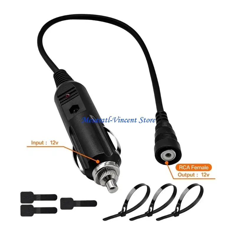A70F High Efficiency Heavy Duty 12V Power Cable Connector For Motorcycle Snowmobile Helmet Heating System Winter Riding Gear