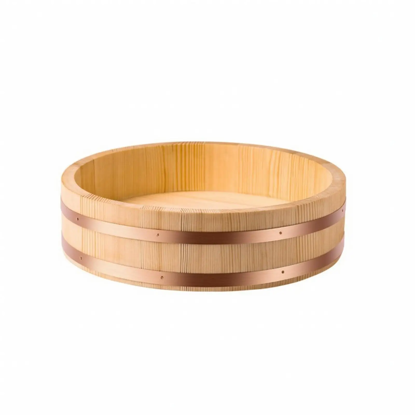 Japanese Style Wooden Rice Bowl for Sushi Serving Mixing Rice Balls Sashimi with Rustic Charm Kitchen Restaurant Use