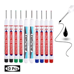 10 Stuks 20Mm Diep Gat Lange Puntkop Markers Voor Metalen Perforerende Pen Waterdichte Badkamer Houtbewerking Decoratie Multi-Purpose