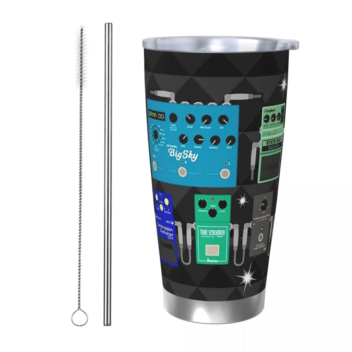 

Pedalboard Of The Starz Stainless Steel Tumbler Vacuum Insulated Mugs Thermal Cold Cups Straws With Lid 20oz
